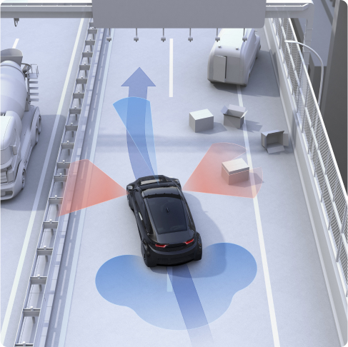 illustration of car collision avoidance